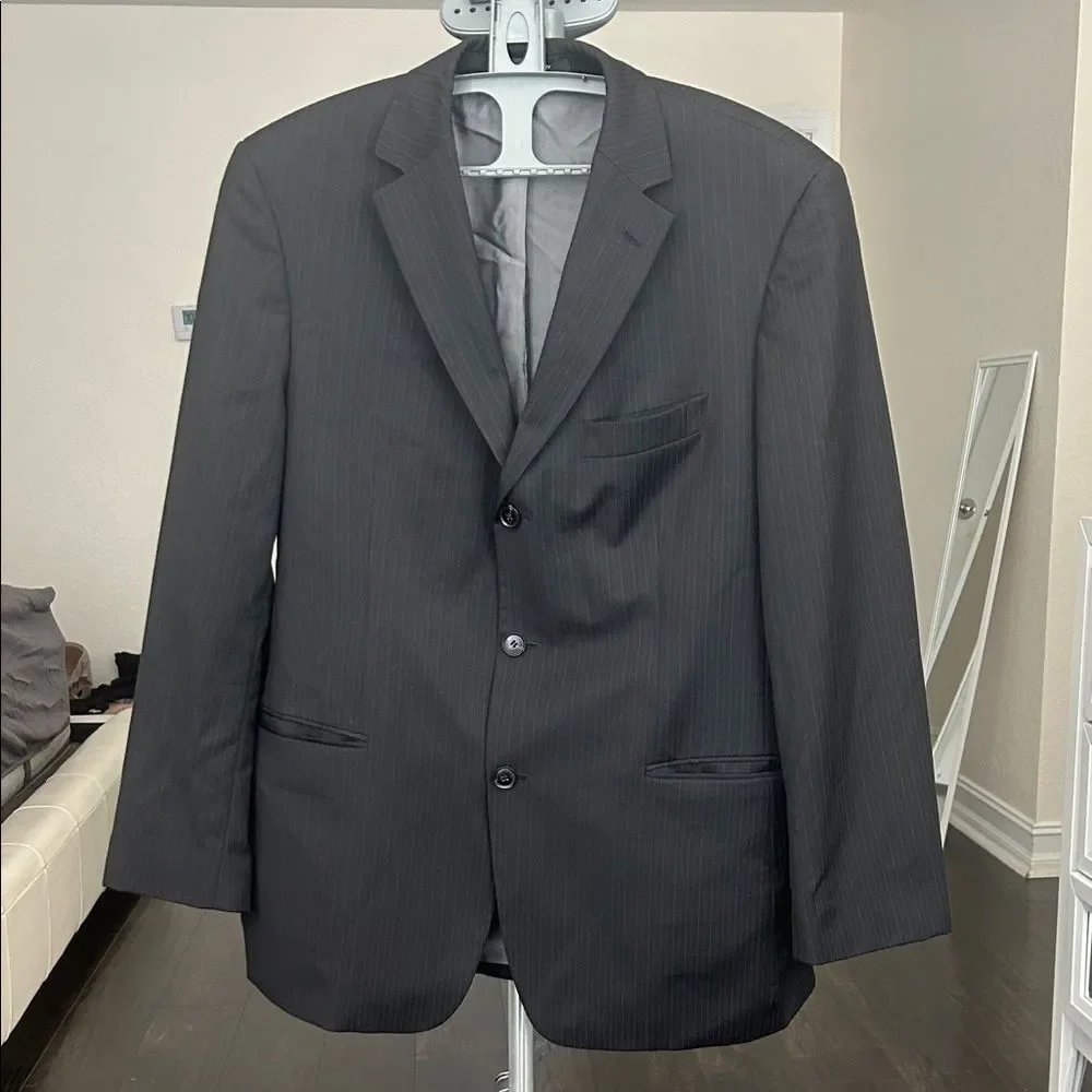 Hugo Boss Classic Black Men's Pinstripe Suit, 42R